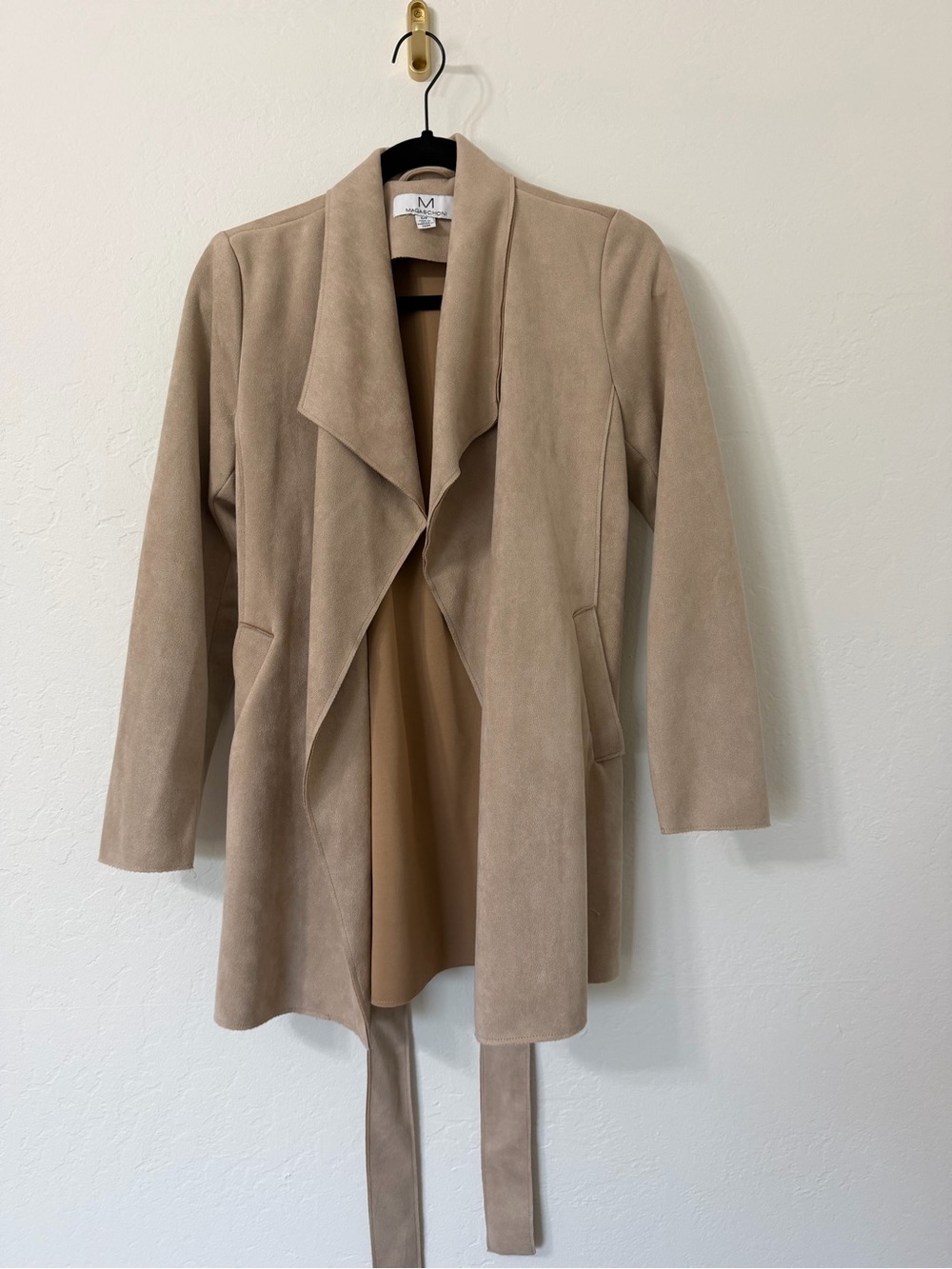 Magaschoni Faux Suede Belted Jacket